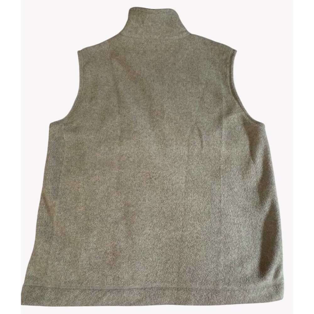 St  Johns Bay Mens Medium Brown Fleece Full Zip Vest Fall Winter Outdoor Jacket - Picture 7 of 7